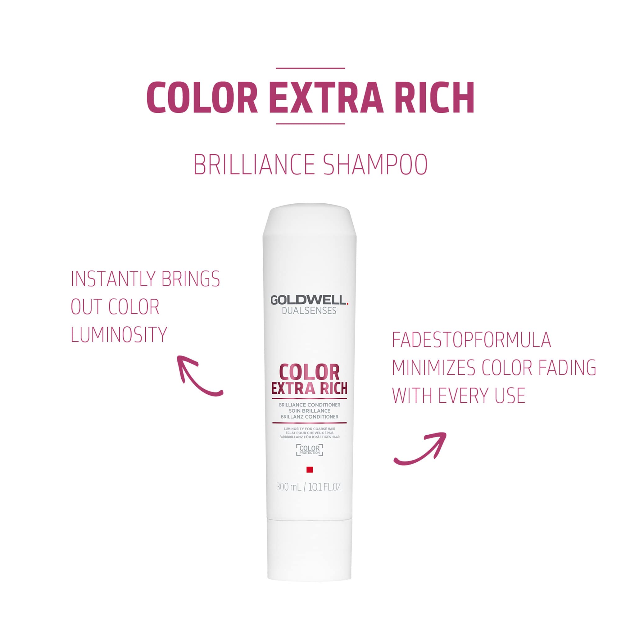 Goldwell Dualsenses Color Extra Rich Fade Stop Shampoo for Unisex, 10.1 Ounce